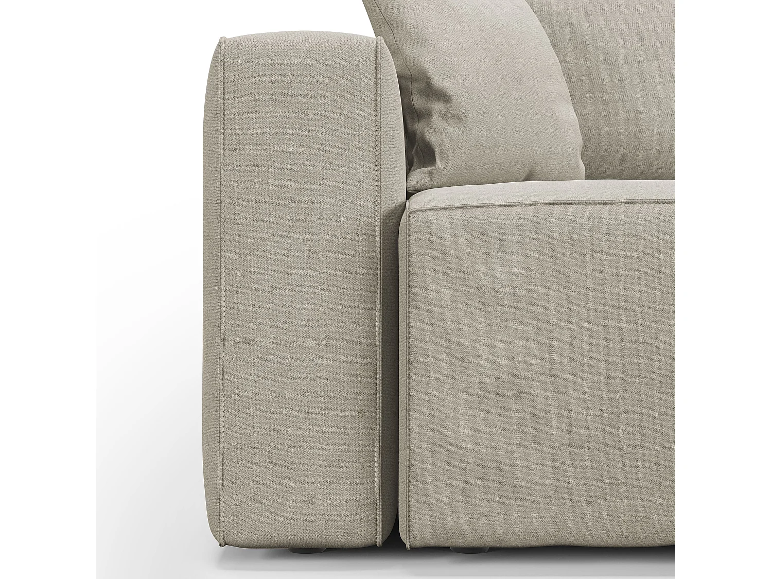 Morfeo Sofa mit 3 asuziehbaren Sitzen aus weichem wasserfestem Stoff T02 245 cm creme