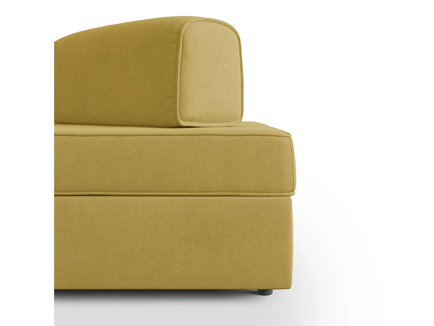 Liberty Sofa mit ausziehbarer Ottomane und beweglichen Rückenlehnen aus weichem wasserfestem Stoff T02 200 cm gelb