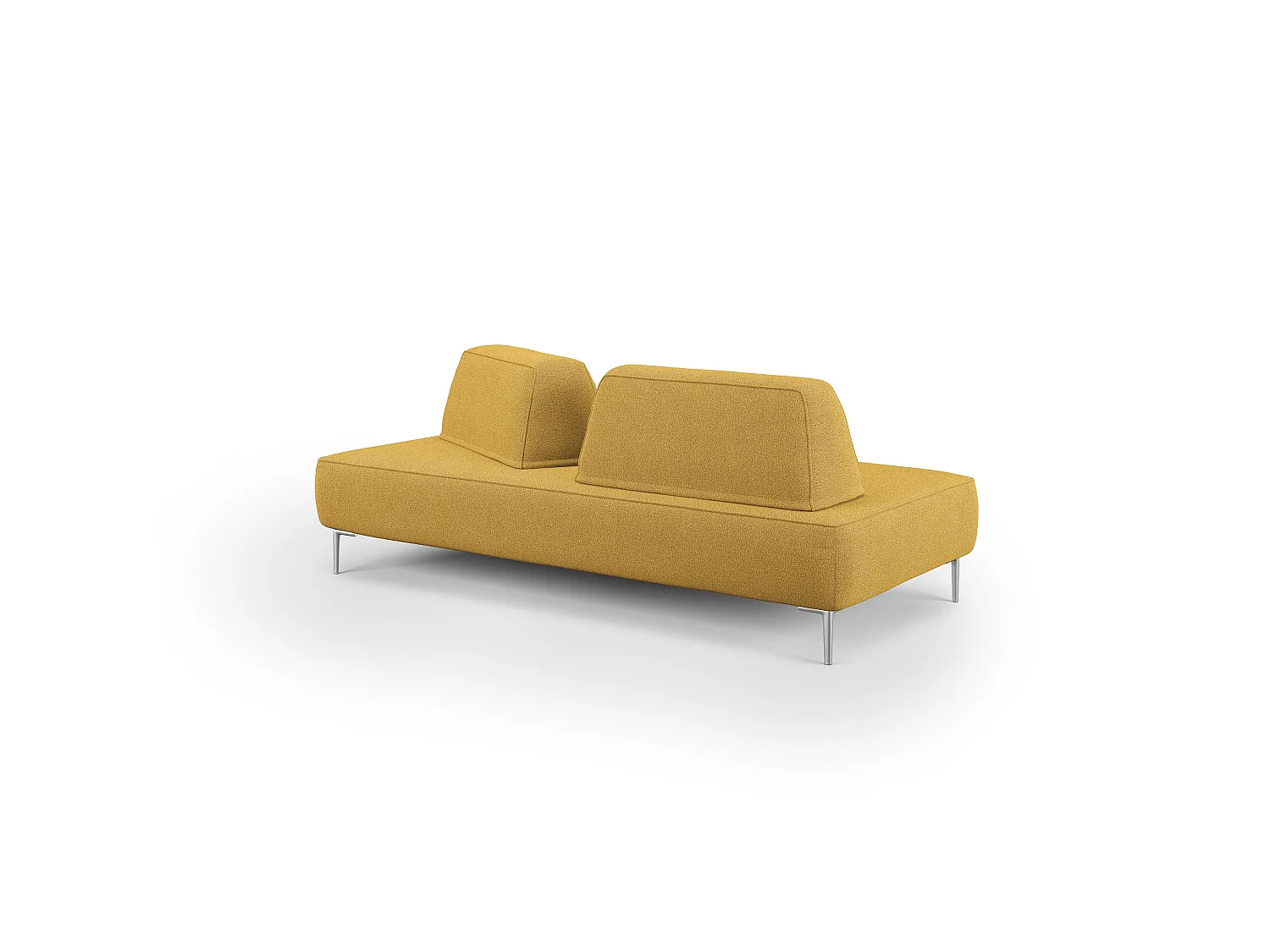 Newton Divano modulare con schienali movibili T07 167 cm giallo