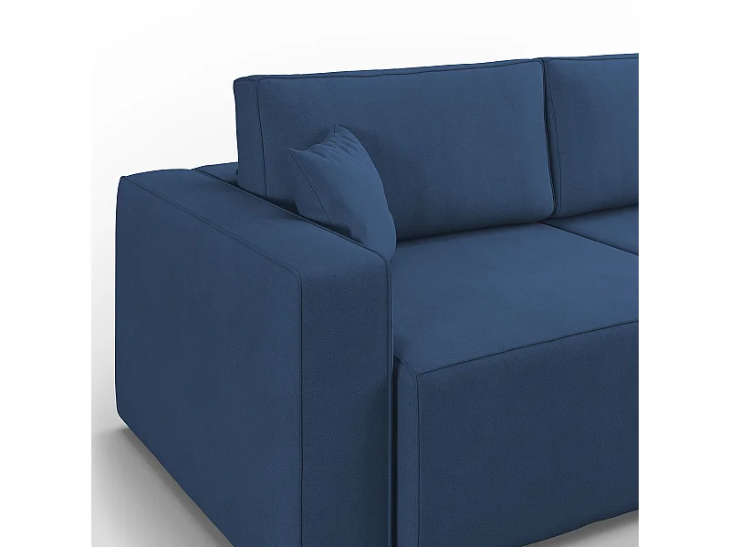 Morfeo Sofa mit ausziehbaren Sitzen aus weichem wasserfestem Stoff T02 215 cm blau