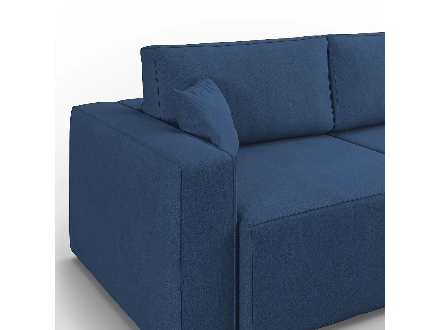 Morfeo Sofa mit ausziehbaren Sitzen aus weichem wasserfestem Stoff T02 215 cm blau