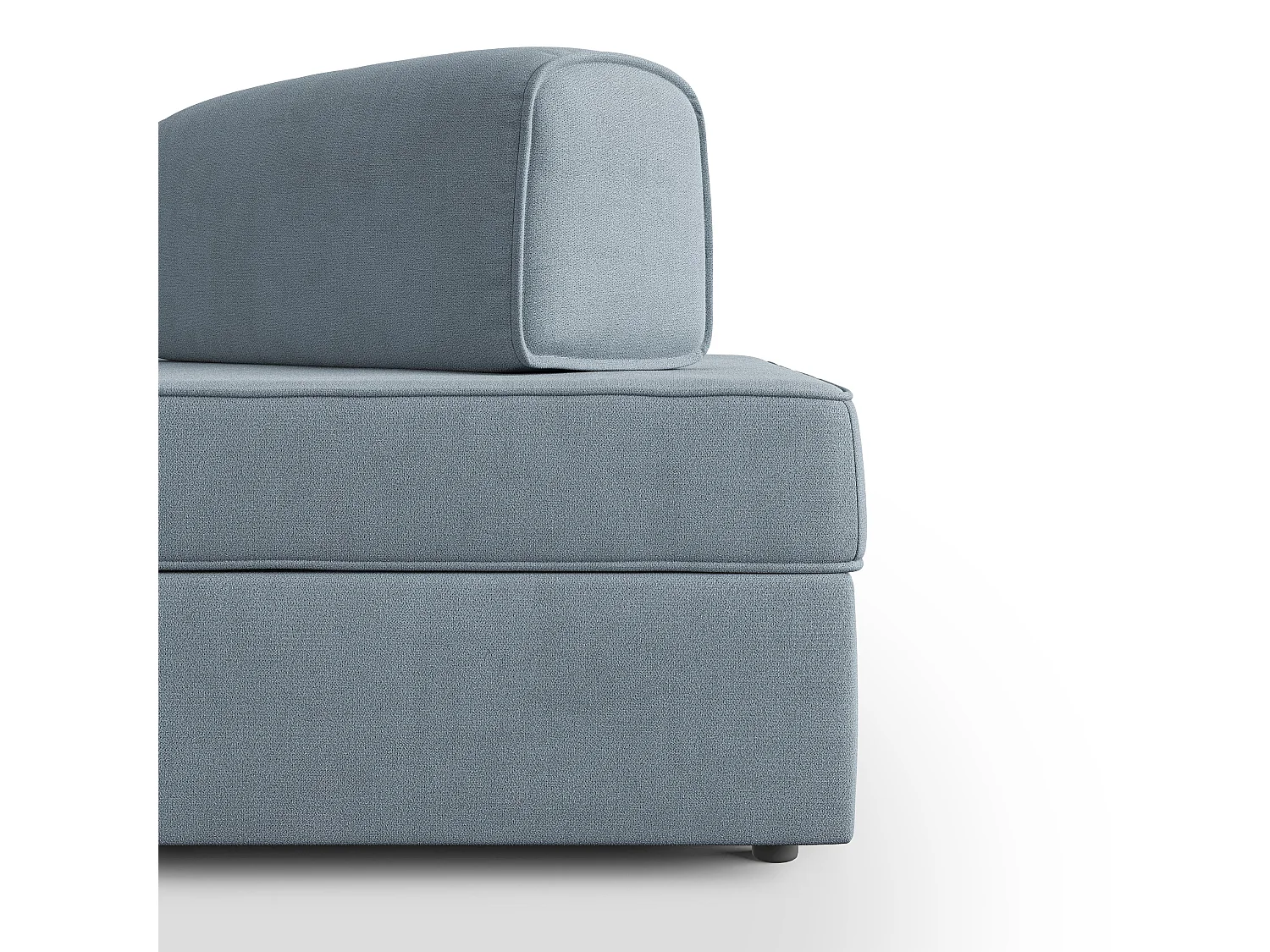 Liberty Canapé sans pouf amovible et dossier amovible en tissu imperméable T02 200 cm bleu pastel