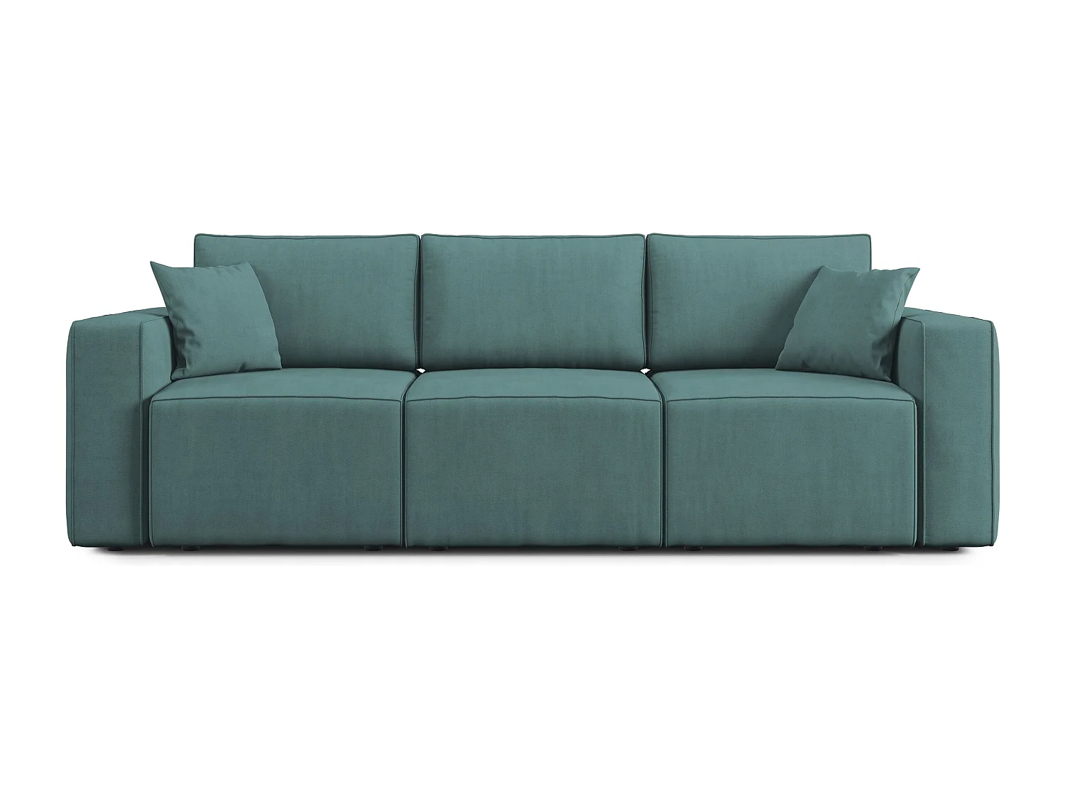 Morfeo Sofá con asiento extraíble en tela impermeable 245 cm Azul Petróleo