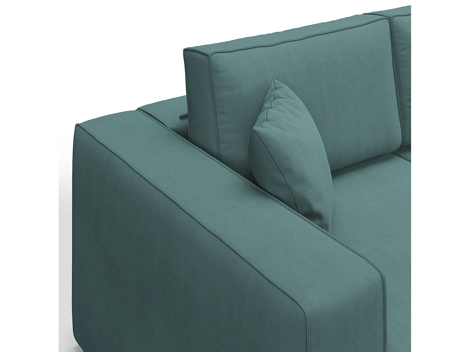 Morfeo Sofá con asiento extraíble en tela impermeable 245 cm Azul Petróleo