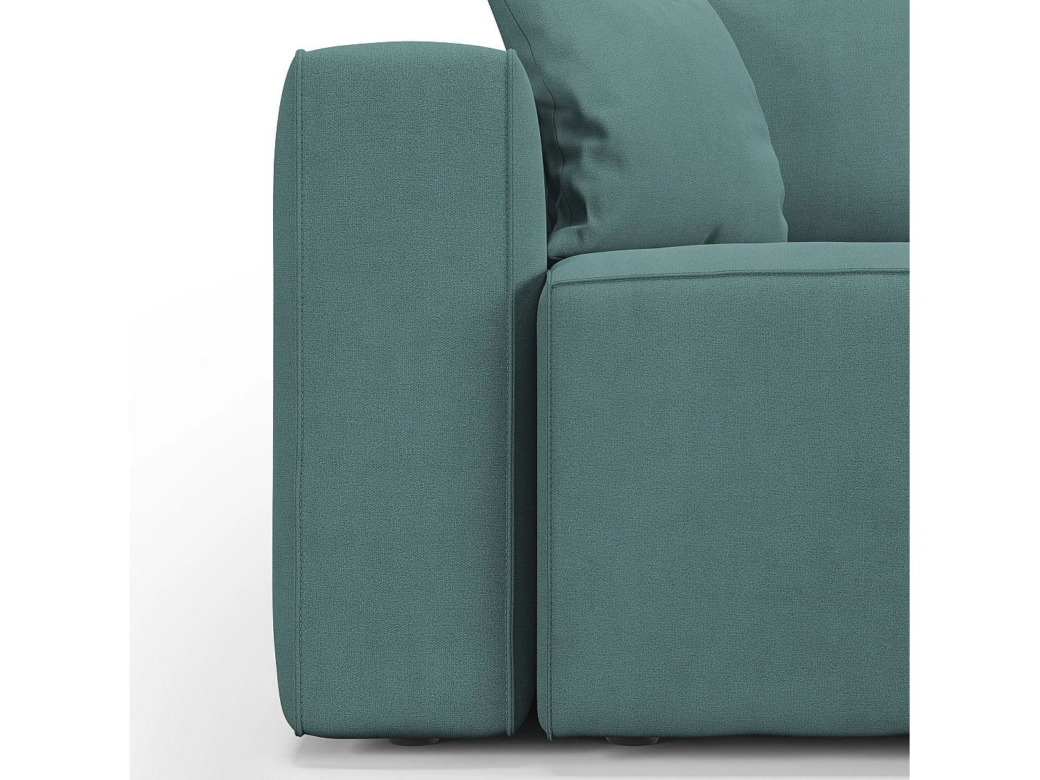 Morfeo Sofá con asiento extraíble en tela impermeable 245 cm Azul Petróleo