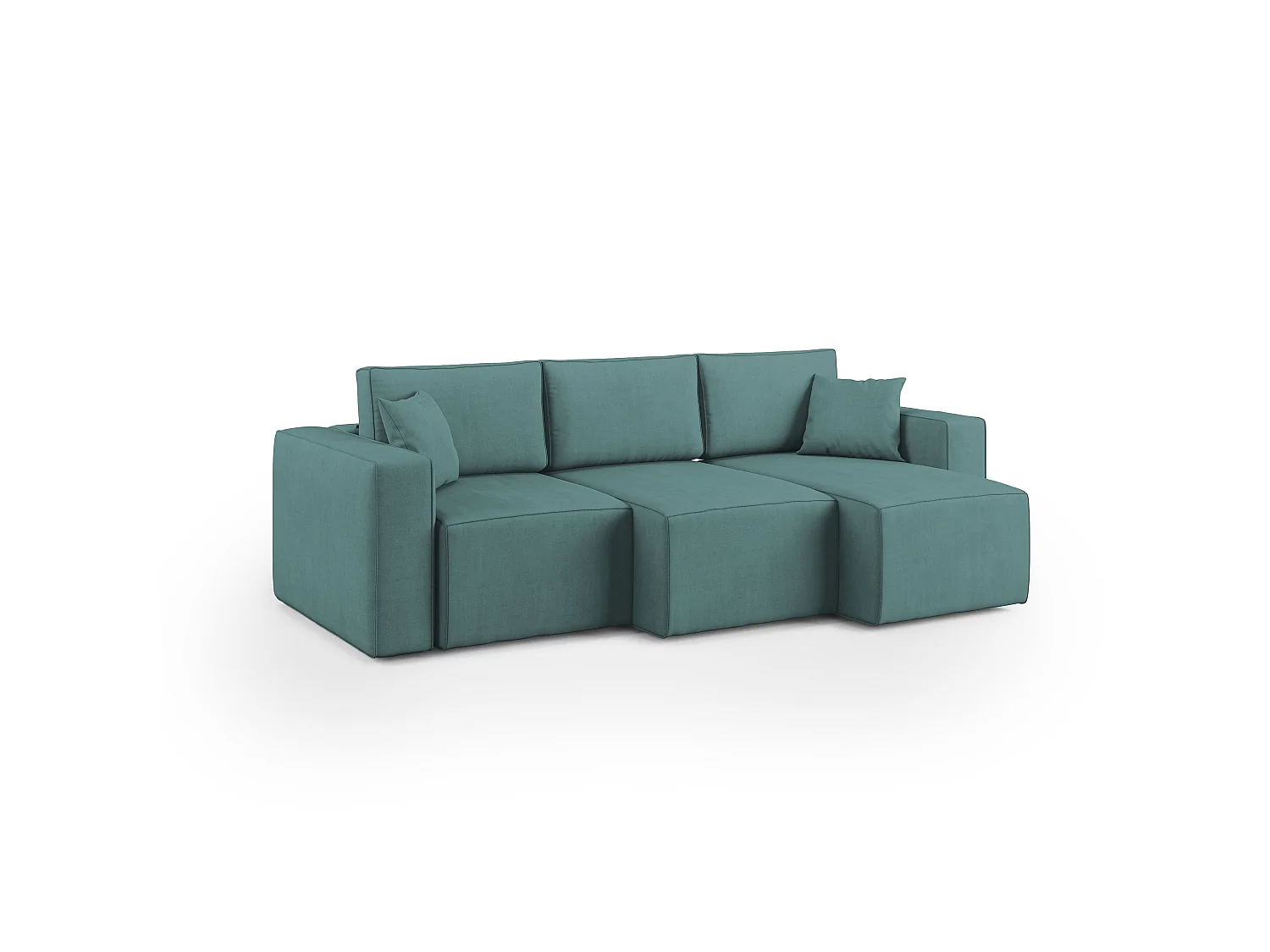 Morfeo Sofá con asiento extraíble en tela impermeable 245 cm Azul Petróleo