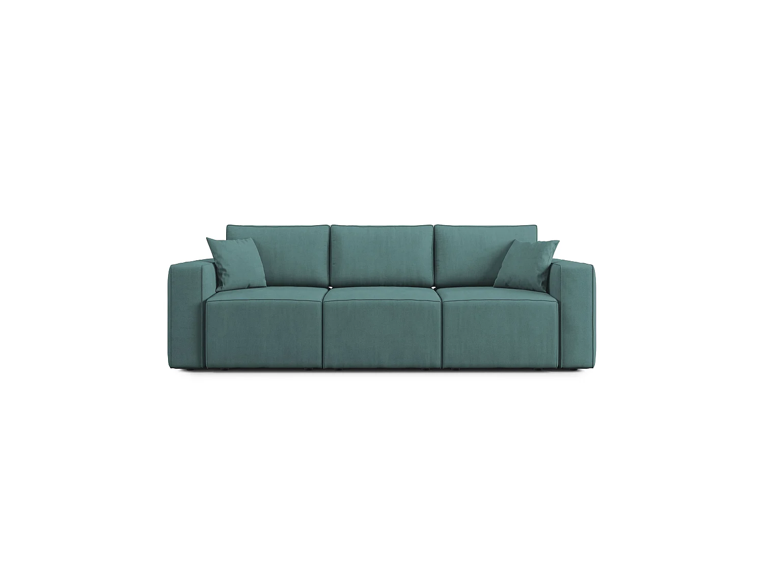 Morfeo Sofá con asiento extraíble en tela impermeable 245 cm Azul Petróleo