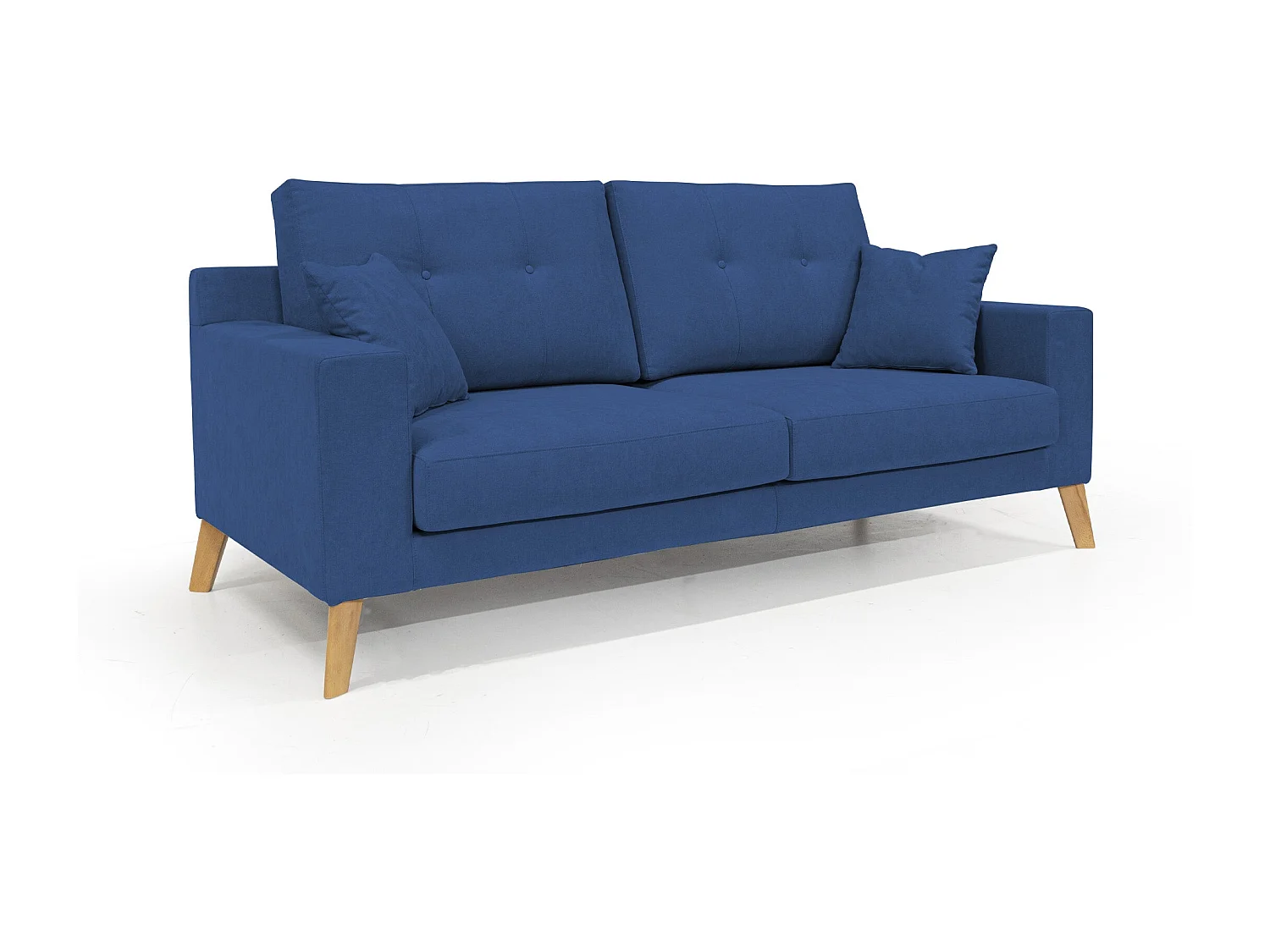 Danish modernes Sofa aus weichem, wasserfestem Stoff T02 146 cm blau