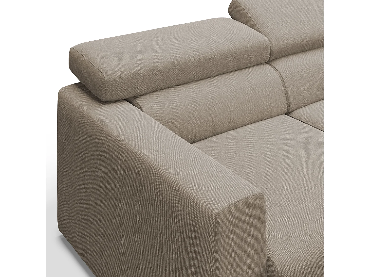 Dylan 3-Sitzer-Sofa mit Bettkastenauszug aus wasserfestem Baumwollartigem Stoff T13 240 cm beige