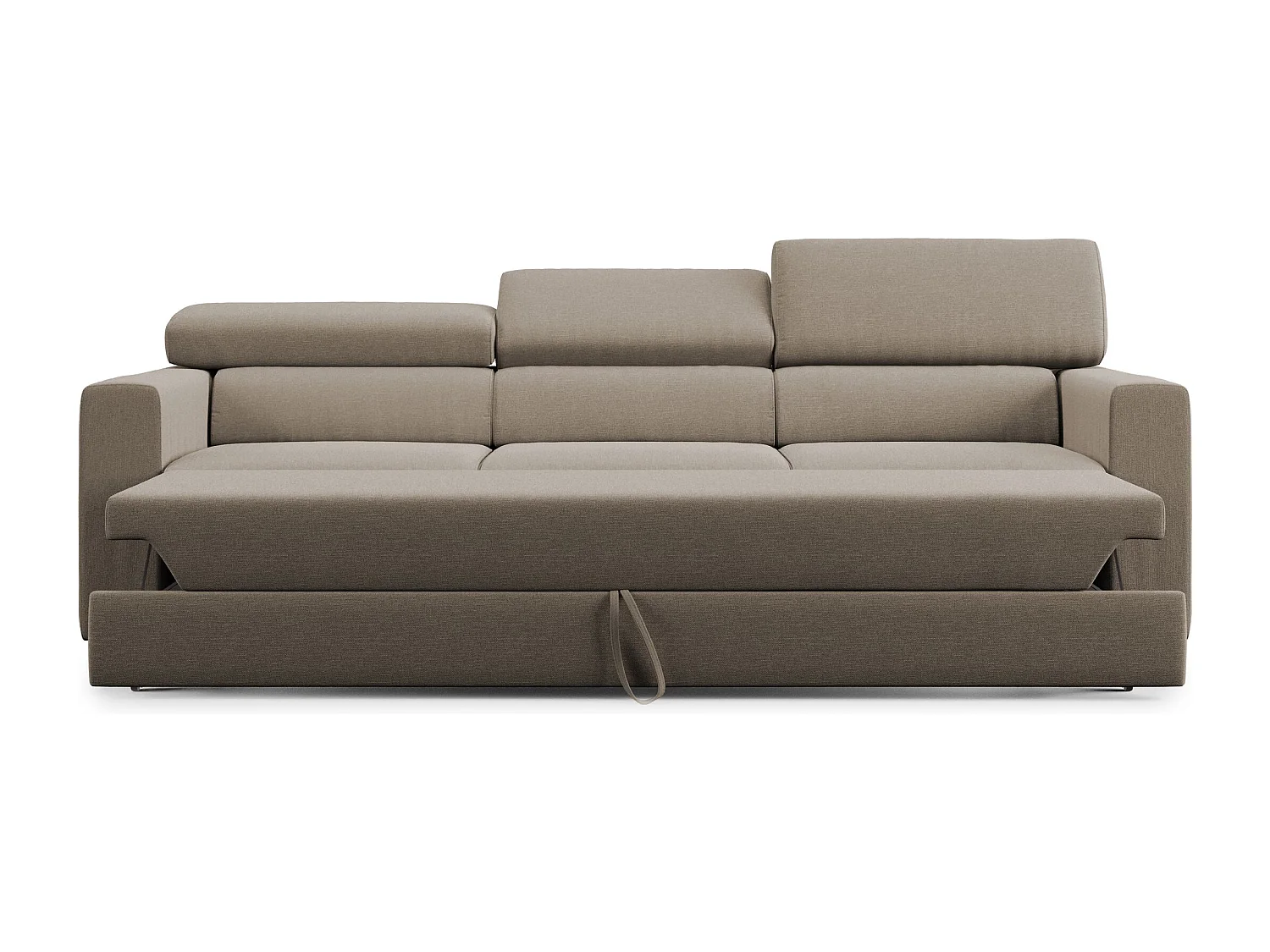Dylan 3-Sitzer-Sofa mit Bettkastenauszug aus wasserfestem Baumwollartigem Stoff T13 240 cm beige