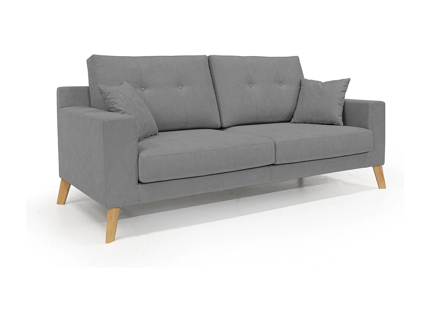 Danish Canapé moderne en tissu doux imperméable T02 186 cm gris