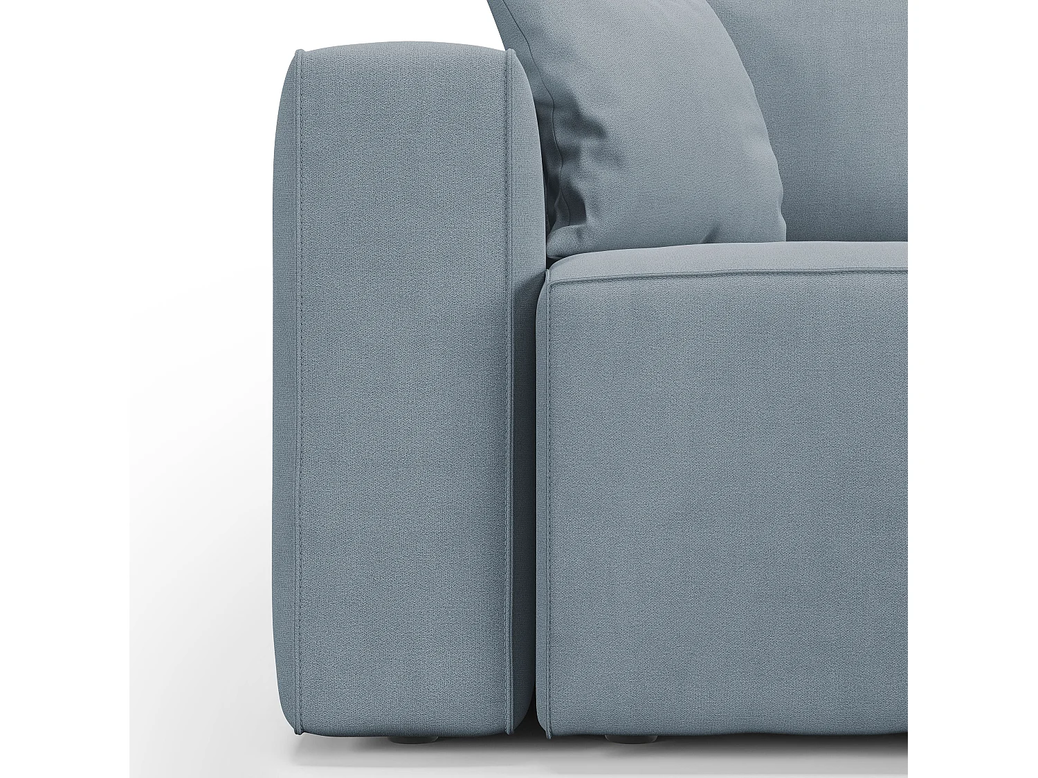 Morfeo Sofá con asiento extraíble en tela impermeable 245 cm Azul Claro