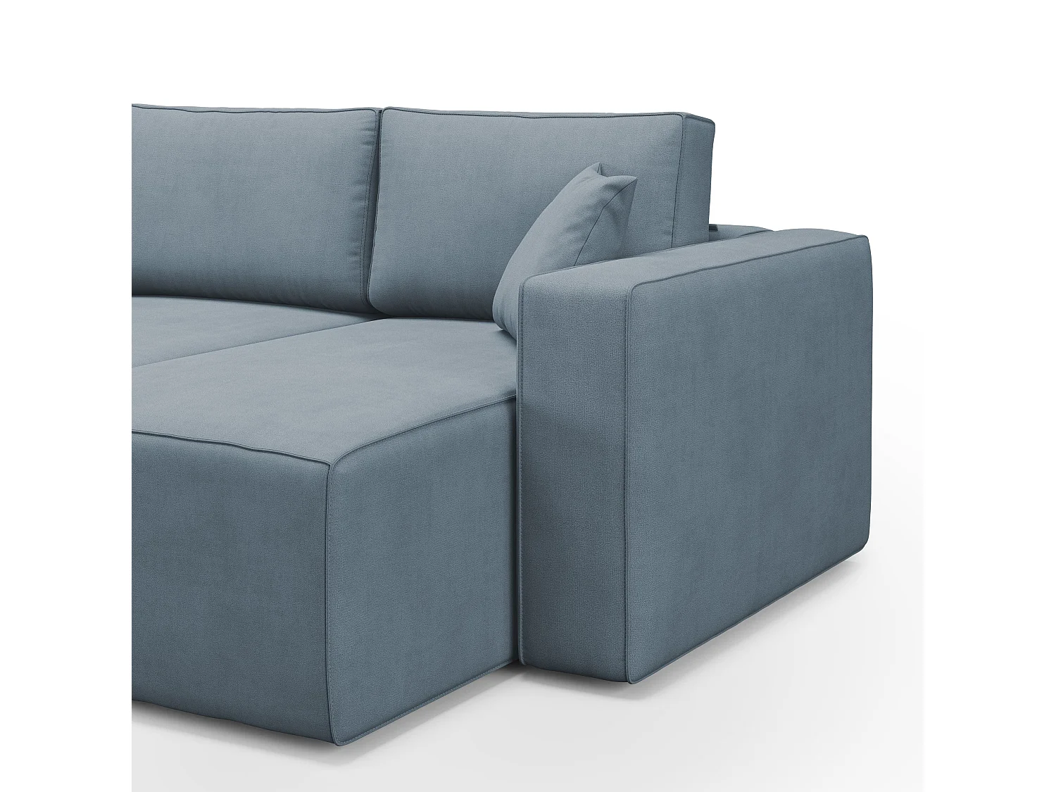 Morfeo Sofa mit 3 asuziehbaren Sitzen aus weichem wasserfestem Stoff T02 245 cm baby blau