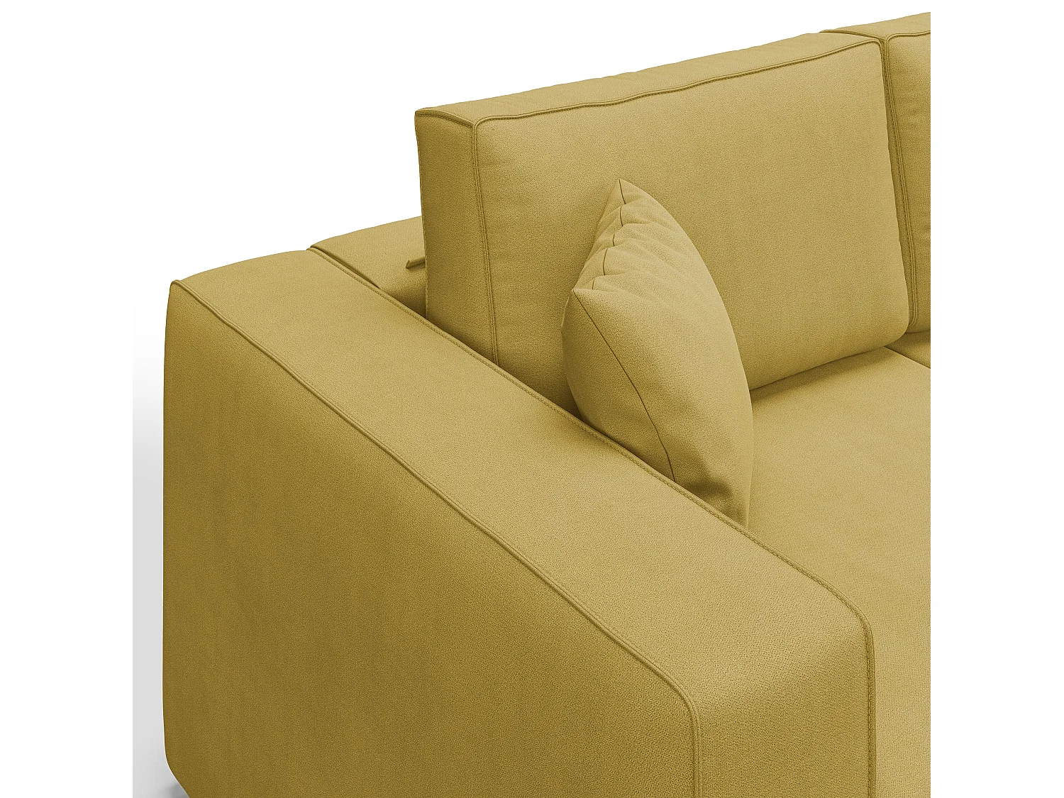 Morfeo Sofa mit 3 asuziehbaren Sitzen aus weichem wasserfestem Stoff T02 245 cm gelb