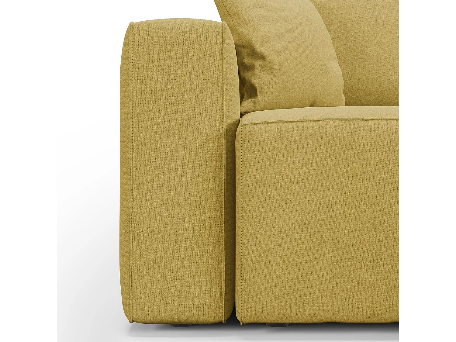 Morfeo Sofa mit 3 asuziehbaren Sitzen aus weichem wasserfestem Stoff T02 245 cm gelb