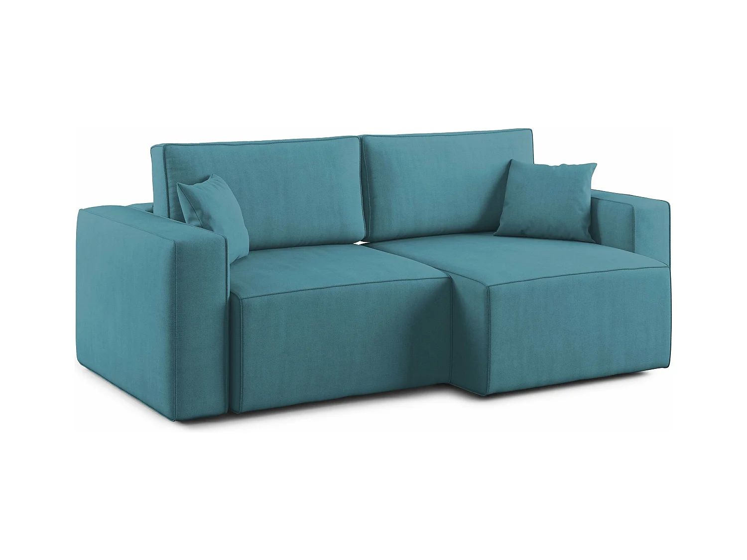 Morfeo Canapé avec assise amovible en tissu imperméable T02 215 cm bleu ciel