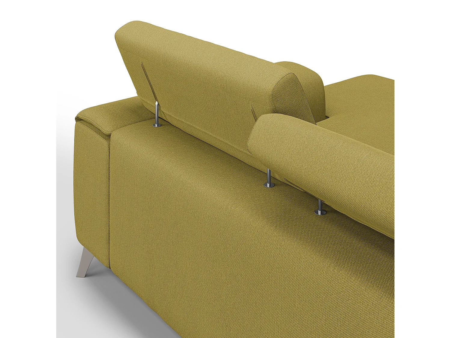 Fusion Ecksofa mit Schiebesitzen aus weichem, abwaschbarem Stoff T05 260 cm rechts gelb