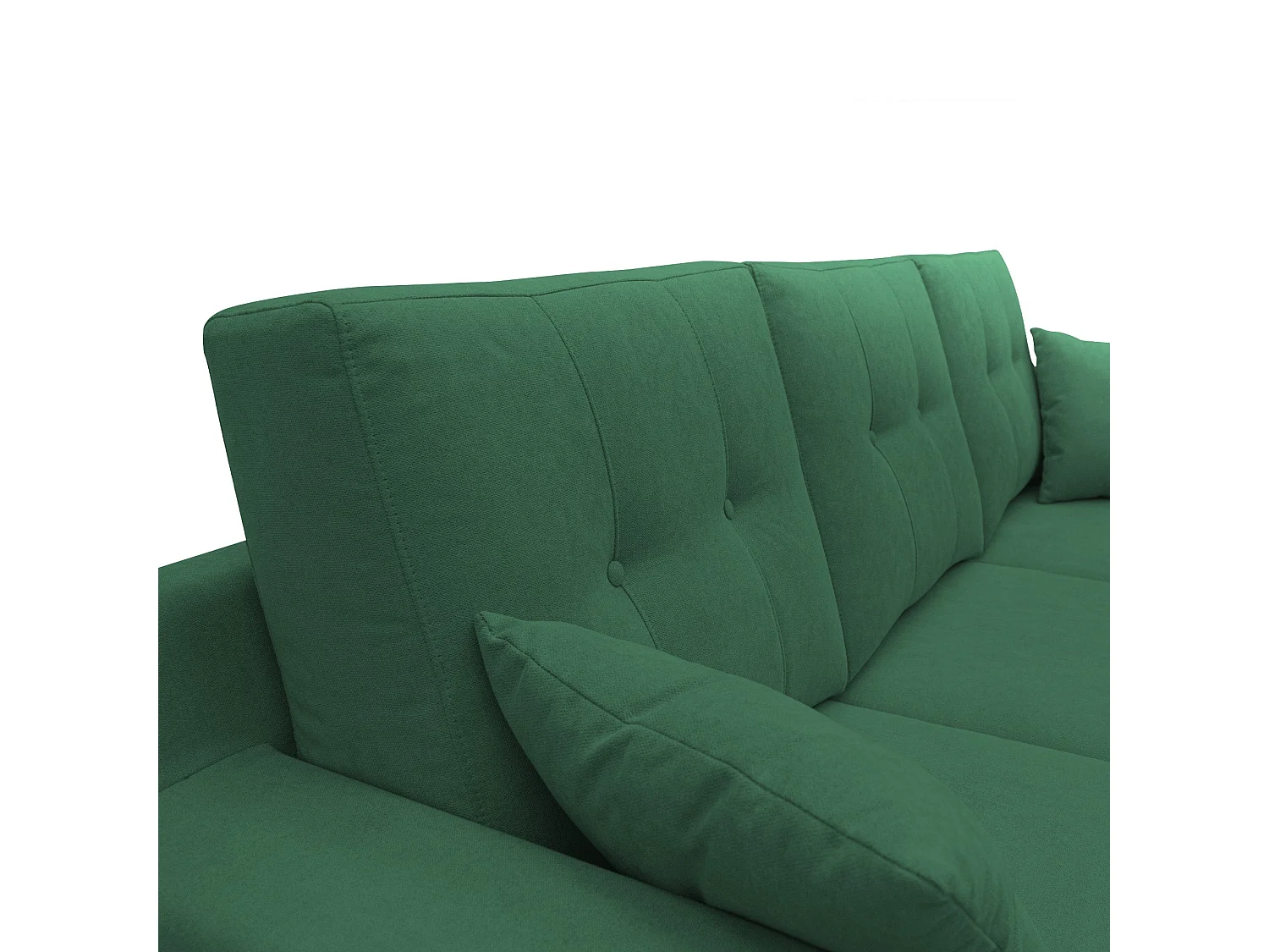 Danish Sofá rinconero moderno reversible de tela suave e impermeable 237 cm Verde