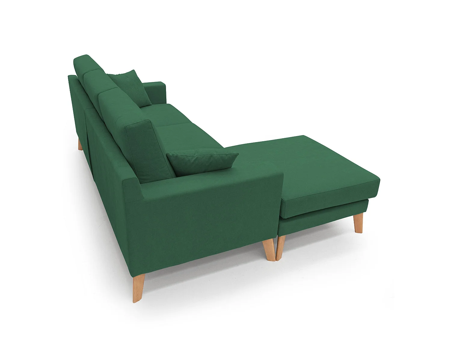 Danish Divano angolare REVERSIBILE in tessuto morbido impermeabile T02 237 cm verde