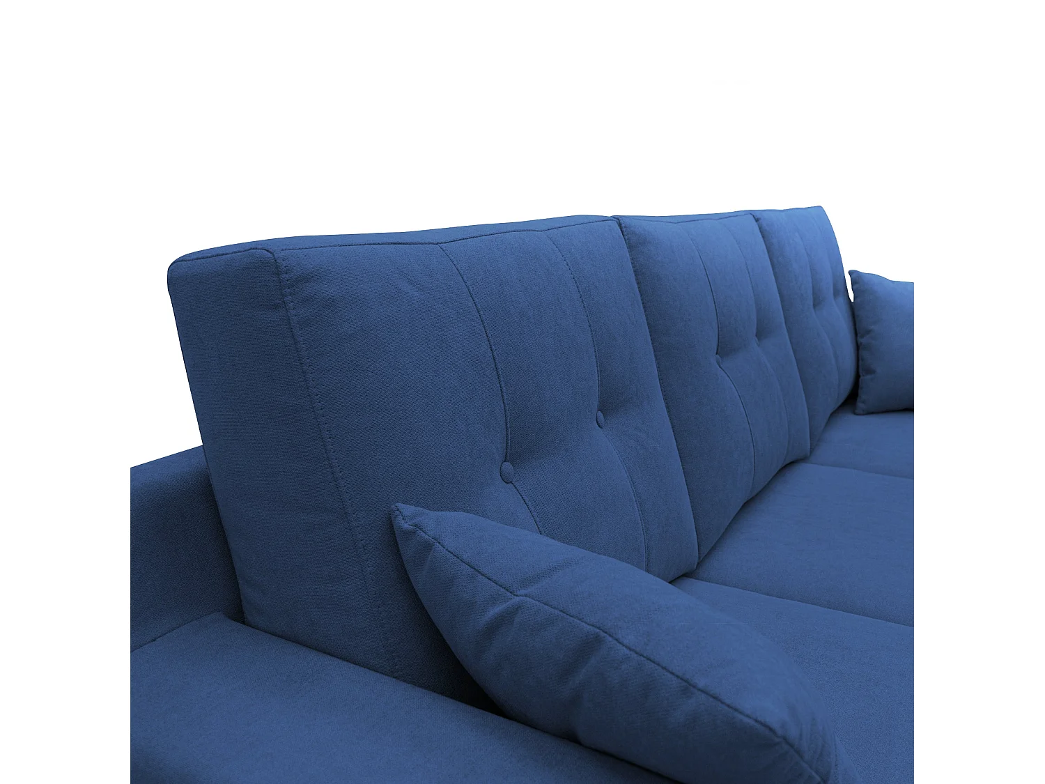 Danish Sofá rinconero moderno reversible de tela suave e impermeable 237 cm Azul