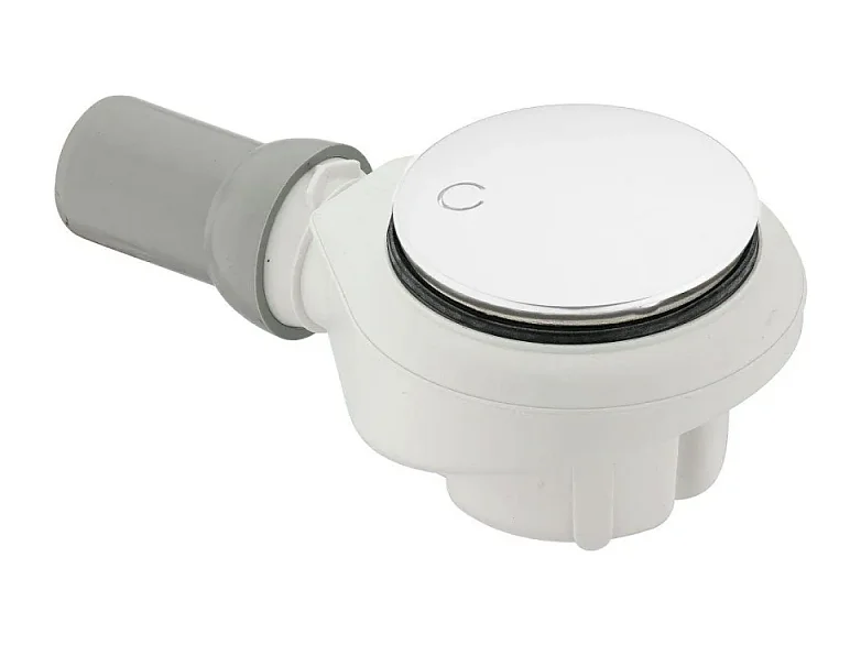 Bonde de douche sortie horizontale VILLEROY & BOCH Tempoplex Plus 90mm avec cache blanc