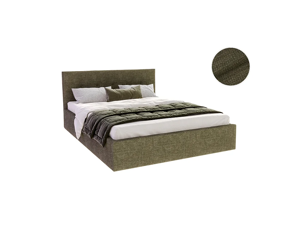 Lit coffre Tolsa 160 x 200 cm avec sommier à lattes relevable Vert olive