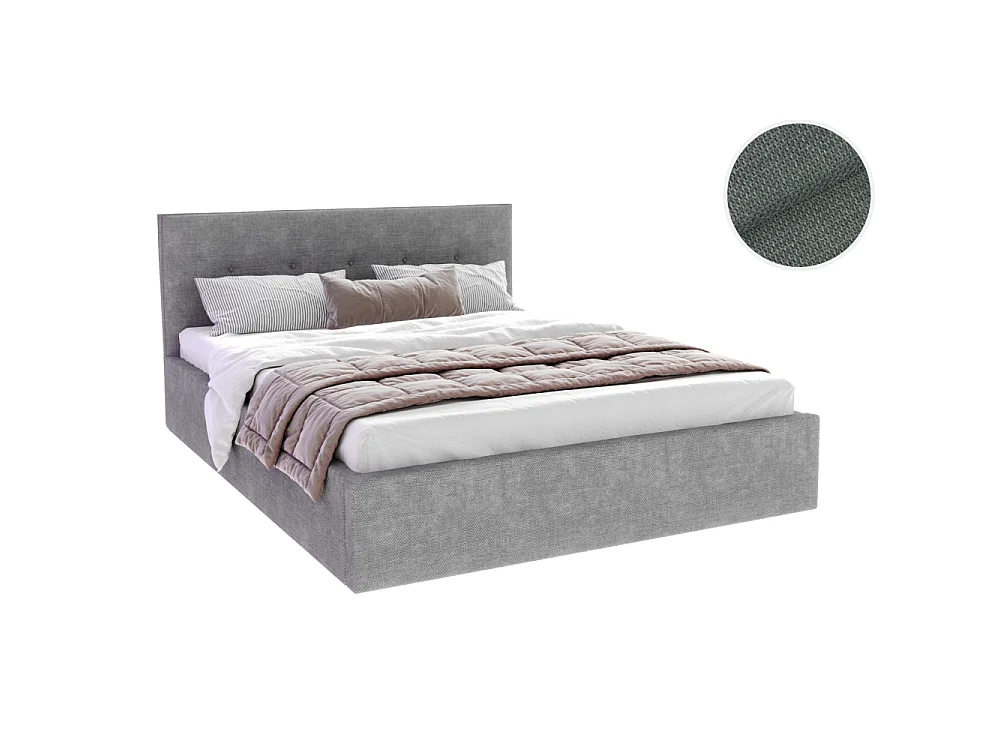 Lit coffre Tolsa 180 x 200 cm avec sommier à lattes relevable Gris Clair