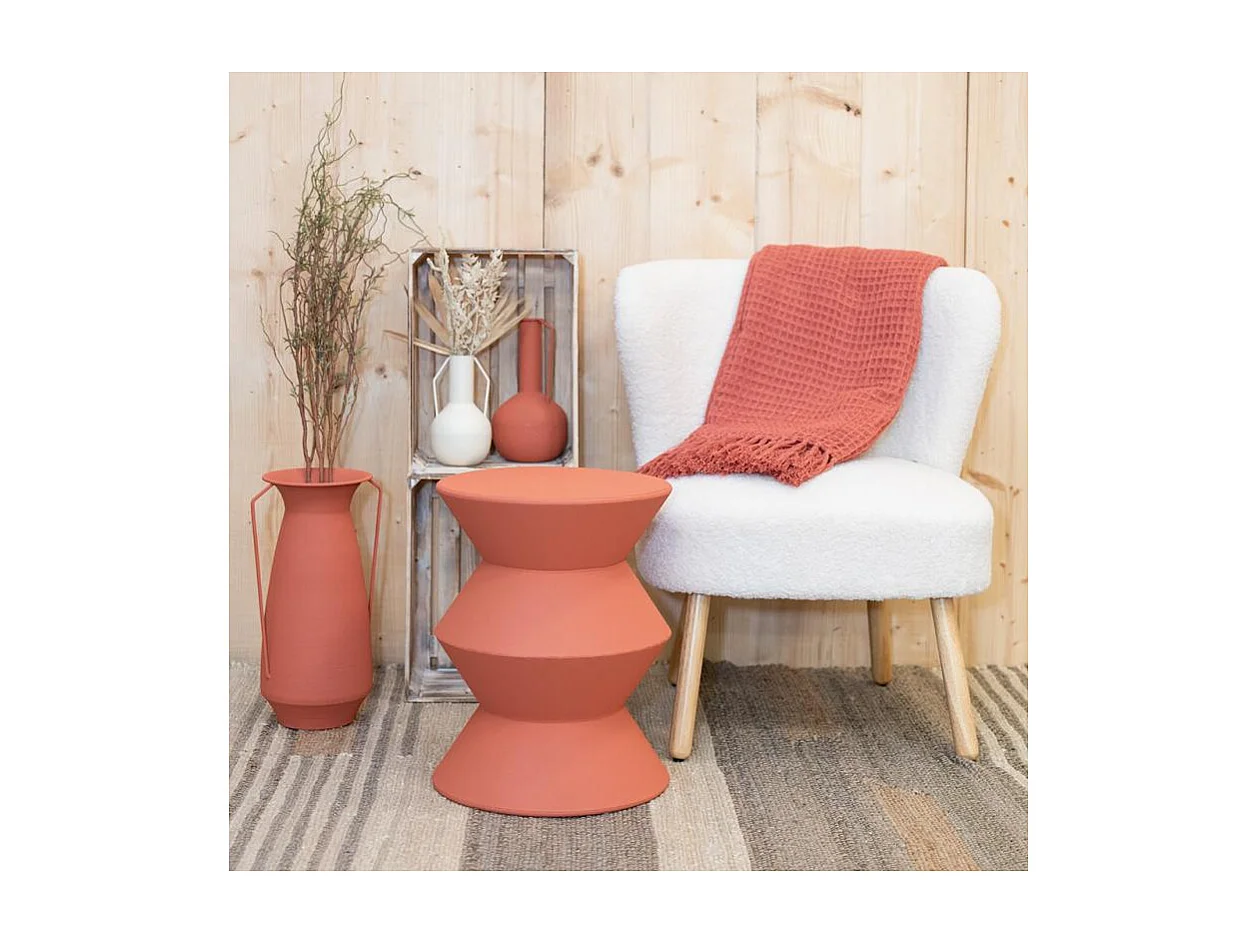 Bout de canapé en métal ZigZag