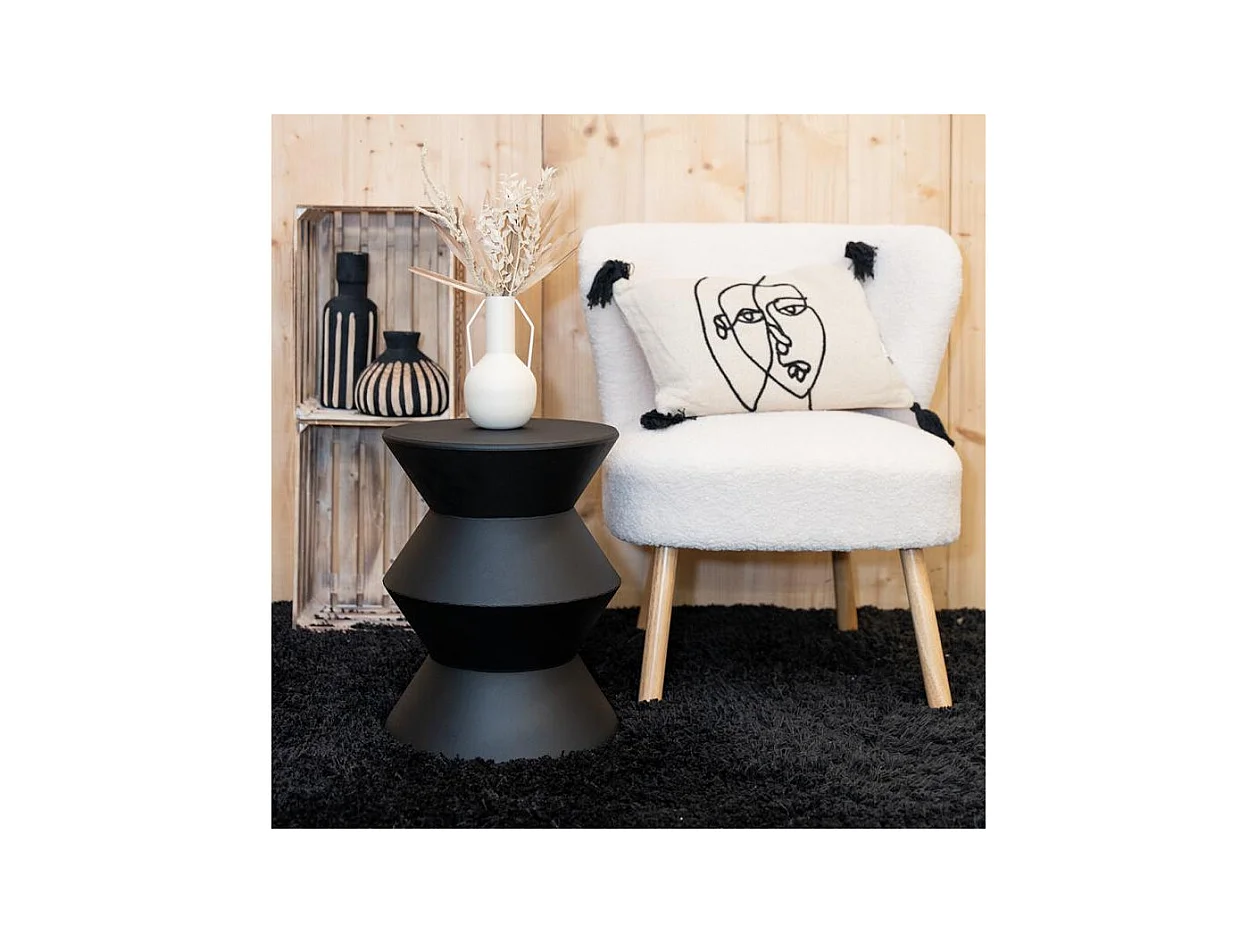 Bout de canapé en métal ZigZag