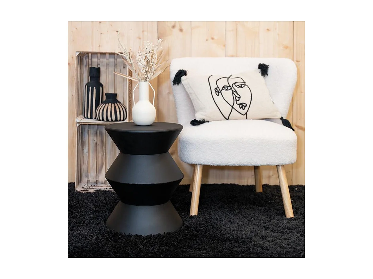 Bout de canapé en métal ZigZag