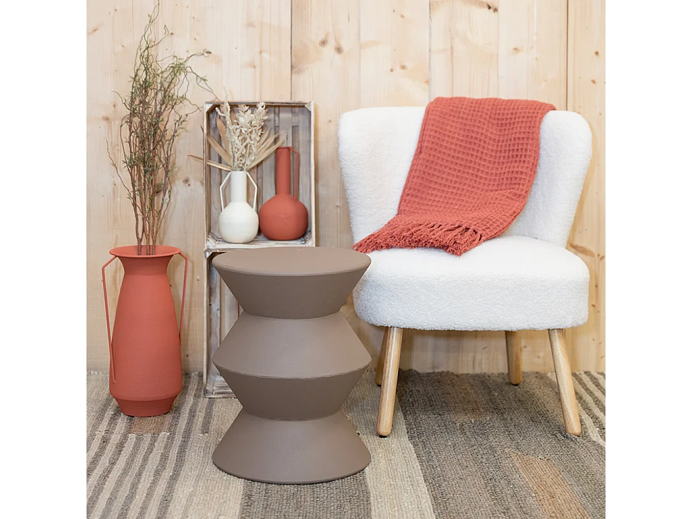 Bout de canapé en métal ZigZag