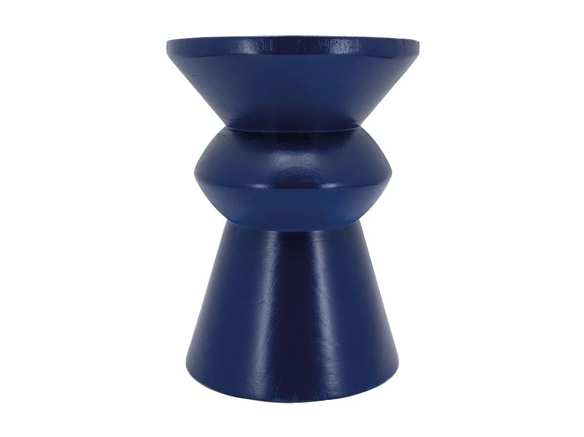 Tabouret en bois paulownia Pion Bleu