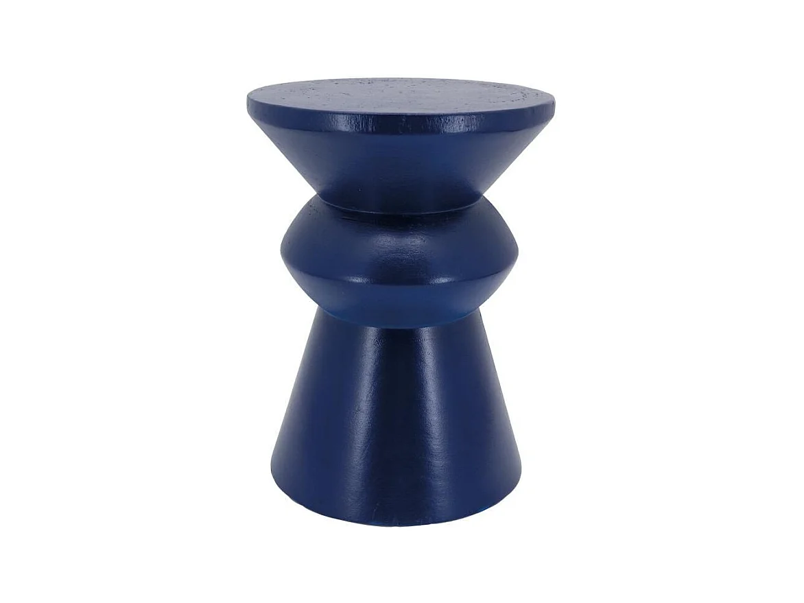 Tabouret en bois paulownia Pion Bleu