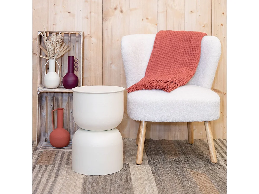 Vase en métal MELTIK Beige