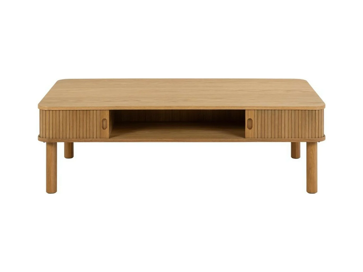 Table basse rectangulaire 3 niches de rangement L130 - GAYNEL
