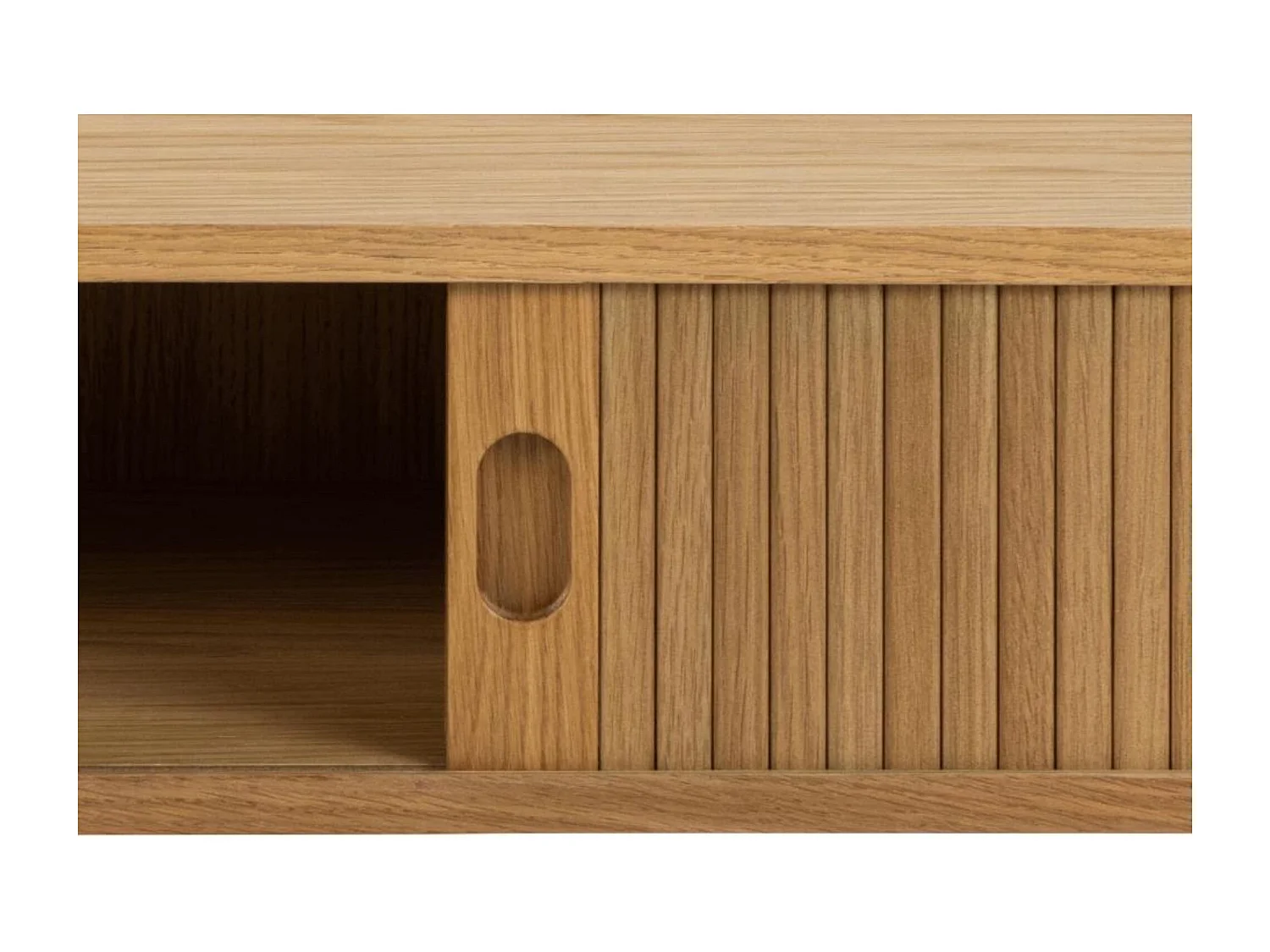 Table basse rectangulaire 3 niches de rangement L130 - GAYNEL