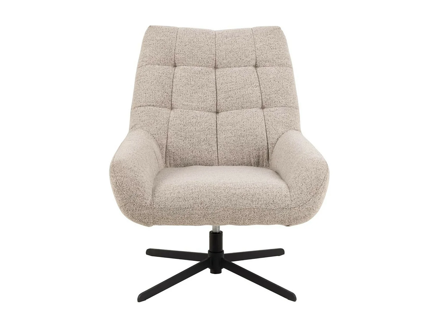Fauteuil lounge pivotant en tissu bouclette - BERLIN