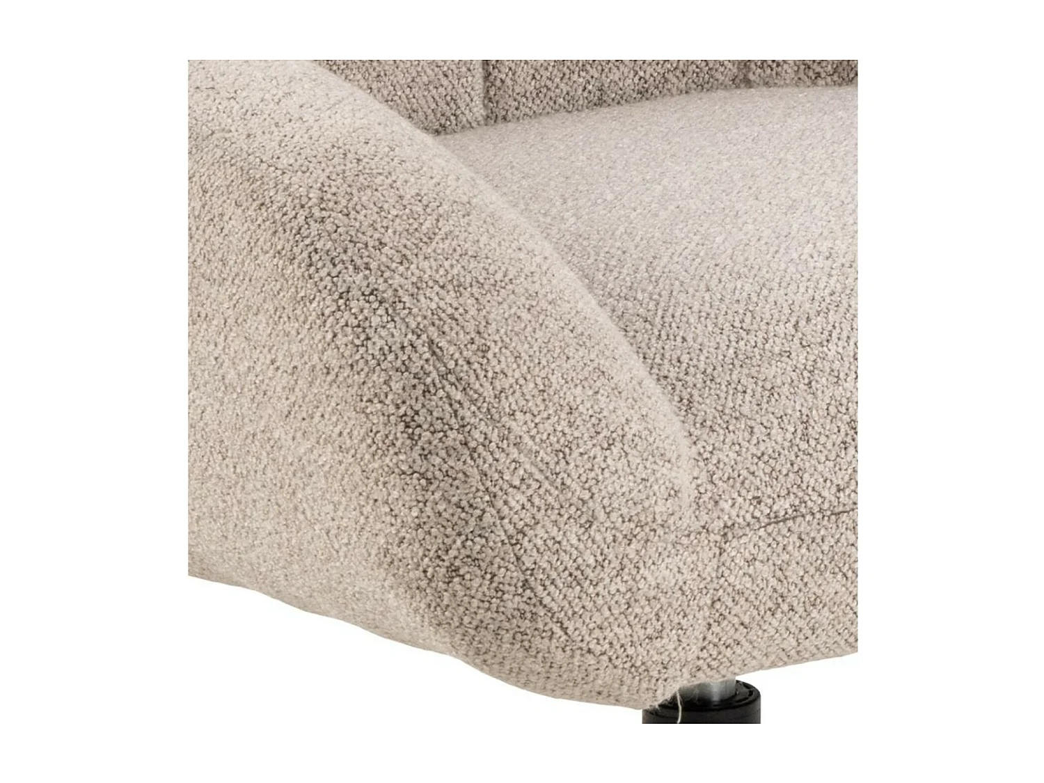 Fauteuil lounge pivotant en tissu bouclette - BERLIN