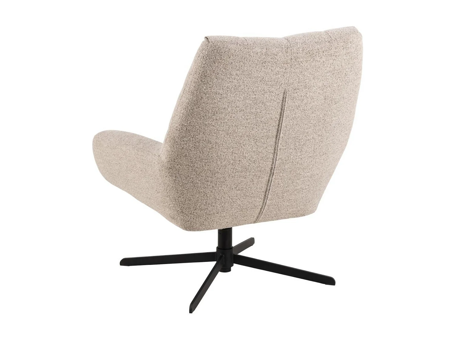 Fauteuil lounge pivotant en tissu bouclette - BERLIN