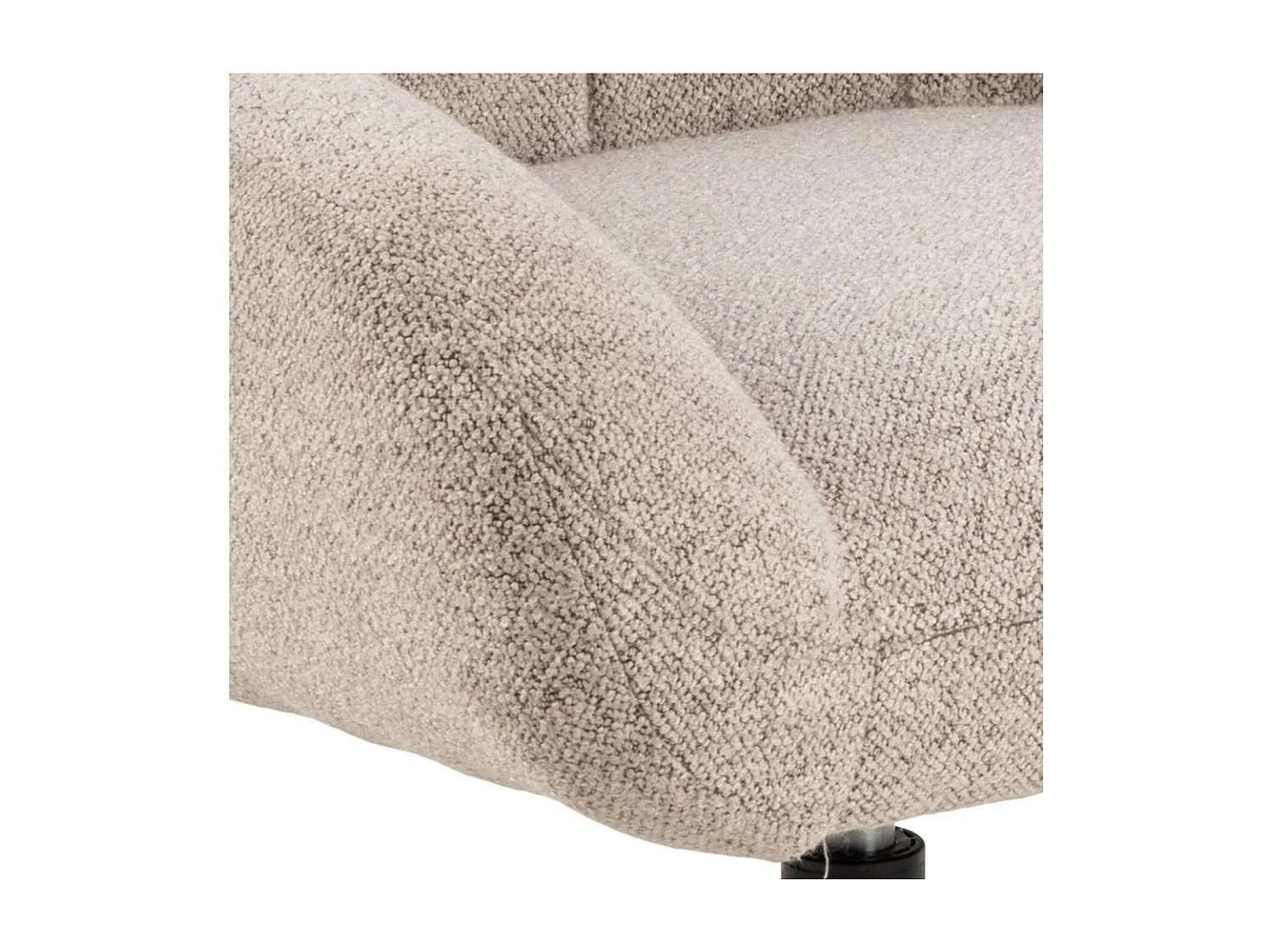 Fauteuil lounge pivotant en tissu bouclette - BERLIN