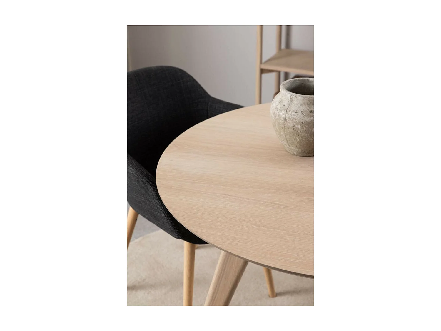 Table de salle à manger chêne blanchi L100 4 personnes - TIWI