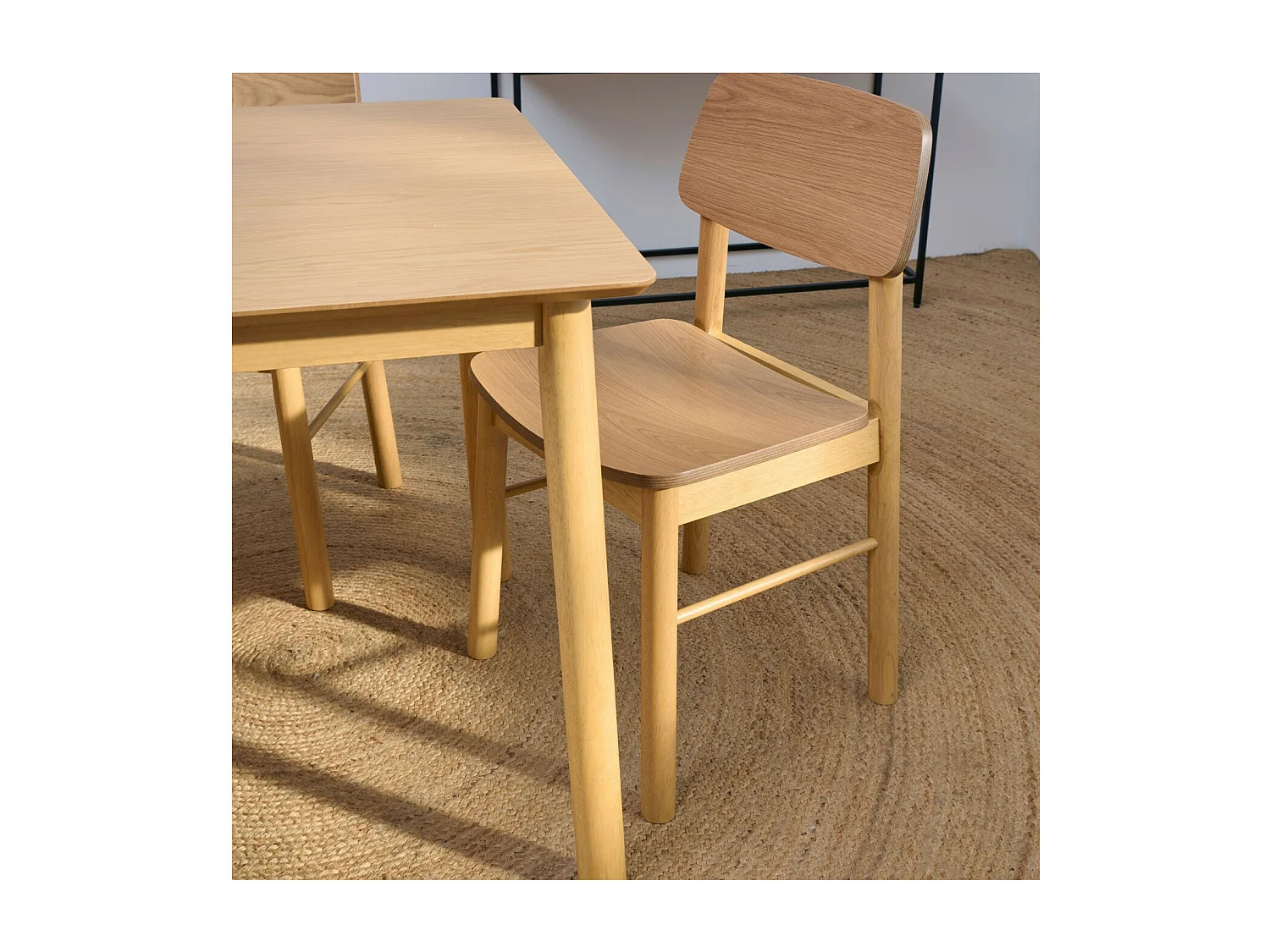 Table de salle à manger en bois naturel 4 places L120 - IZIA