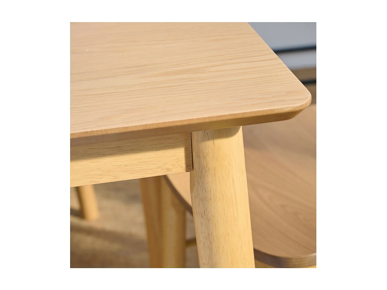 Table de salle à manger en bois naturel 4 places L120 - IZIA