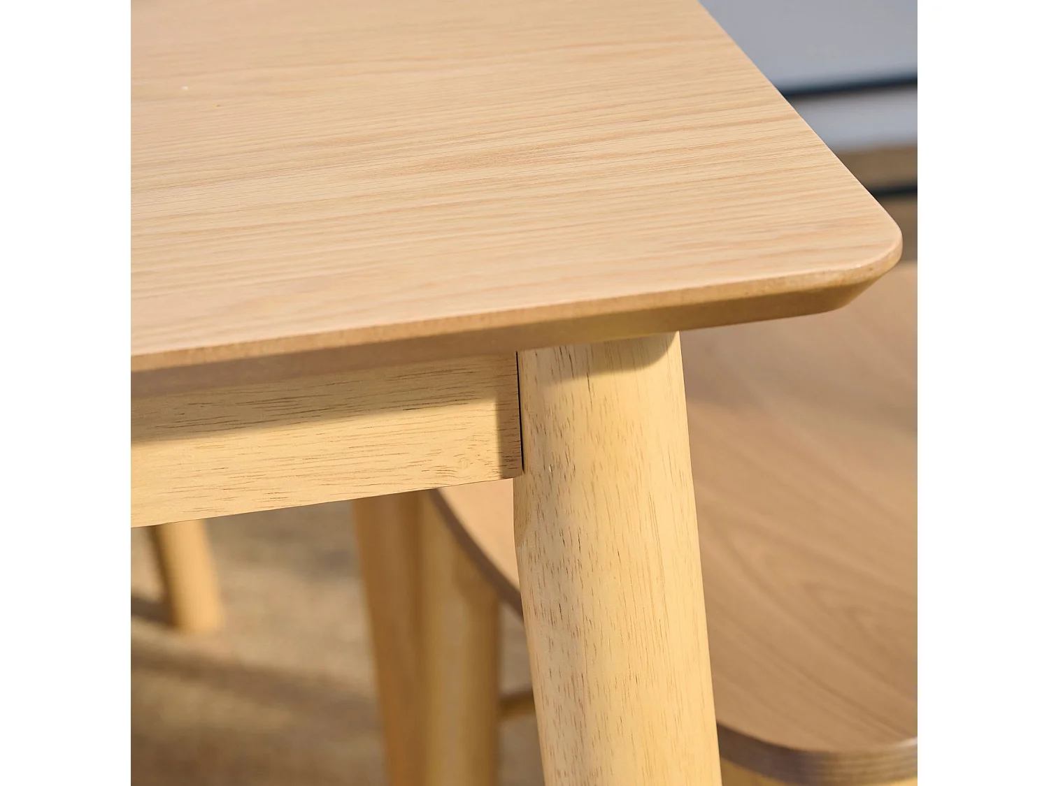 Table de salle à manger en bois naturel 4 places L120 - IZIA