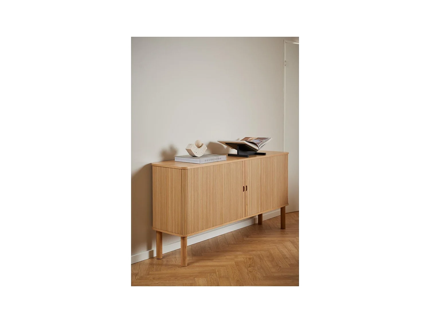 Buffet en bois avec 2 portes coulissantes L160 - GAYNEL