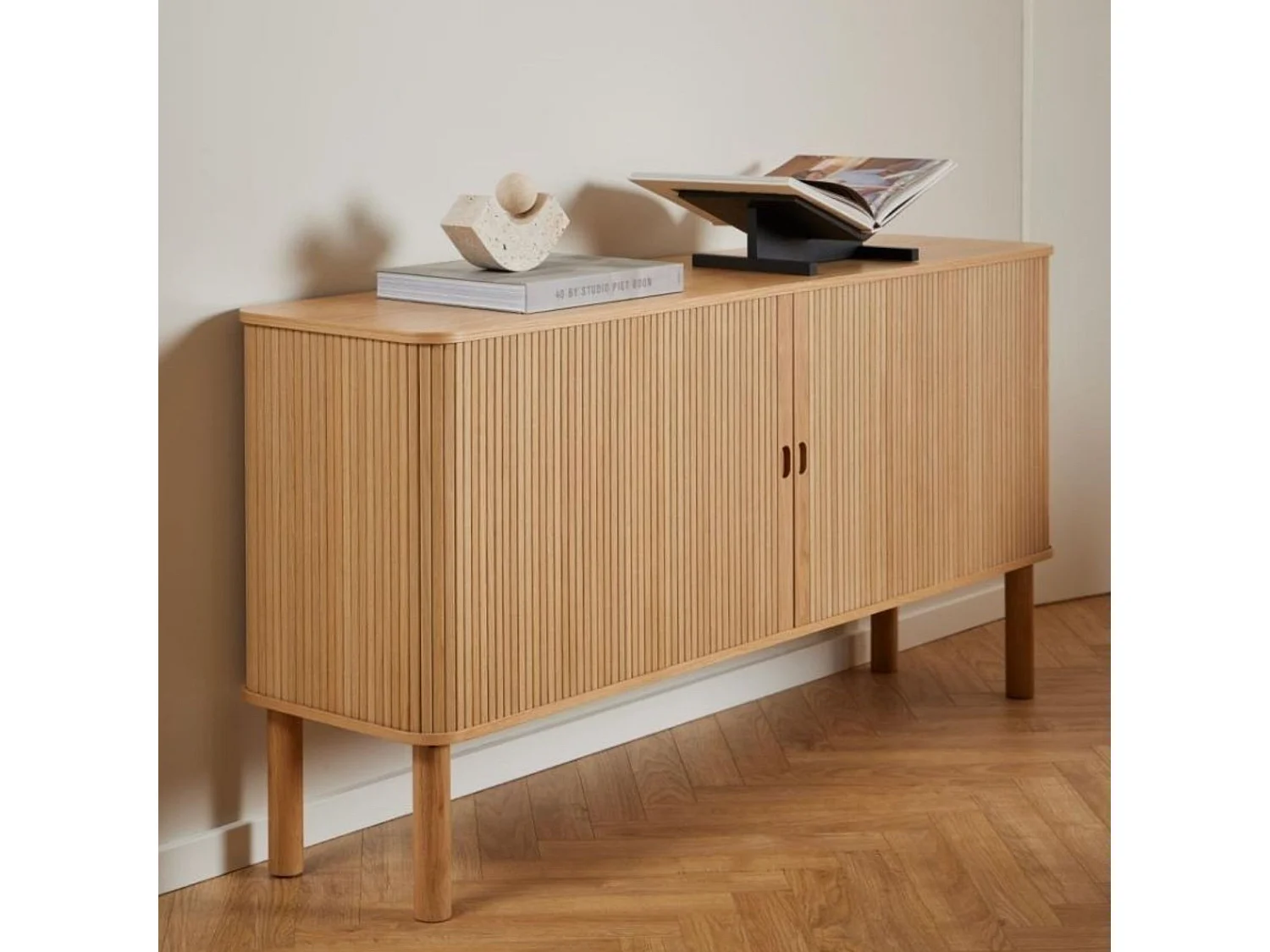 Buffet en bois avec 2 portes coulissantes L160 - GAYNEL