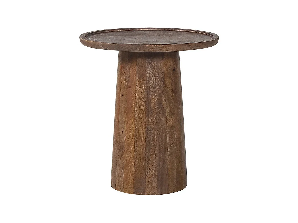 Table d'appoint ronde en bois massif collection JAKARTA - Style ethnique et design - Diamètre 45cm