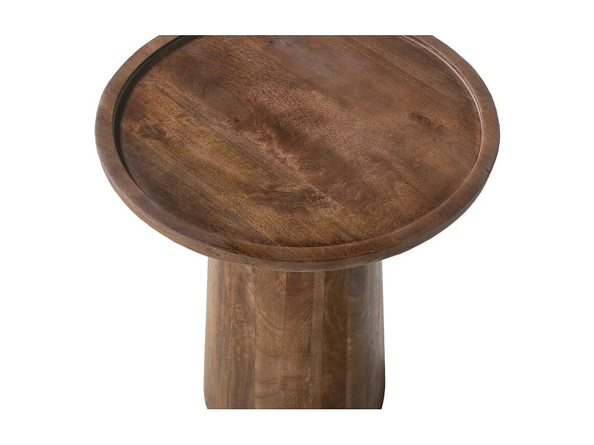 Table d'appoint ronde en bois massif collection JAKARTA - Style ethnique et design - Diamètre 45cm