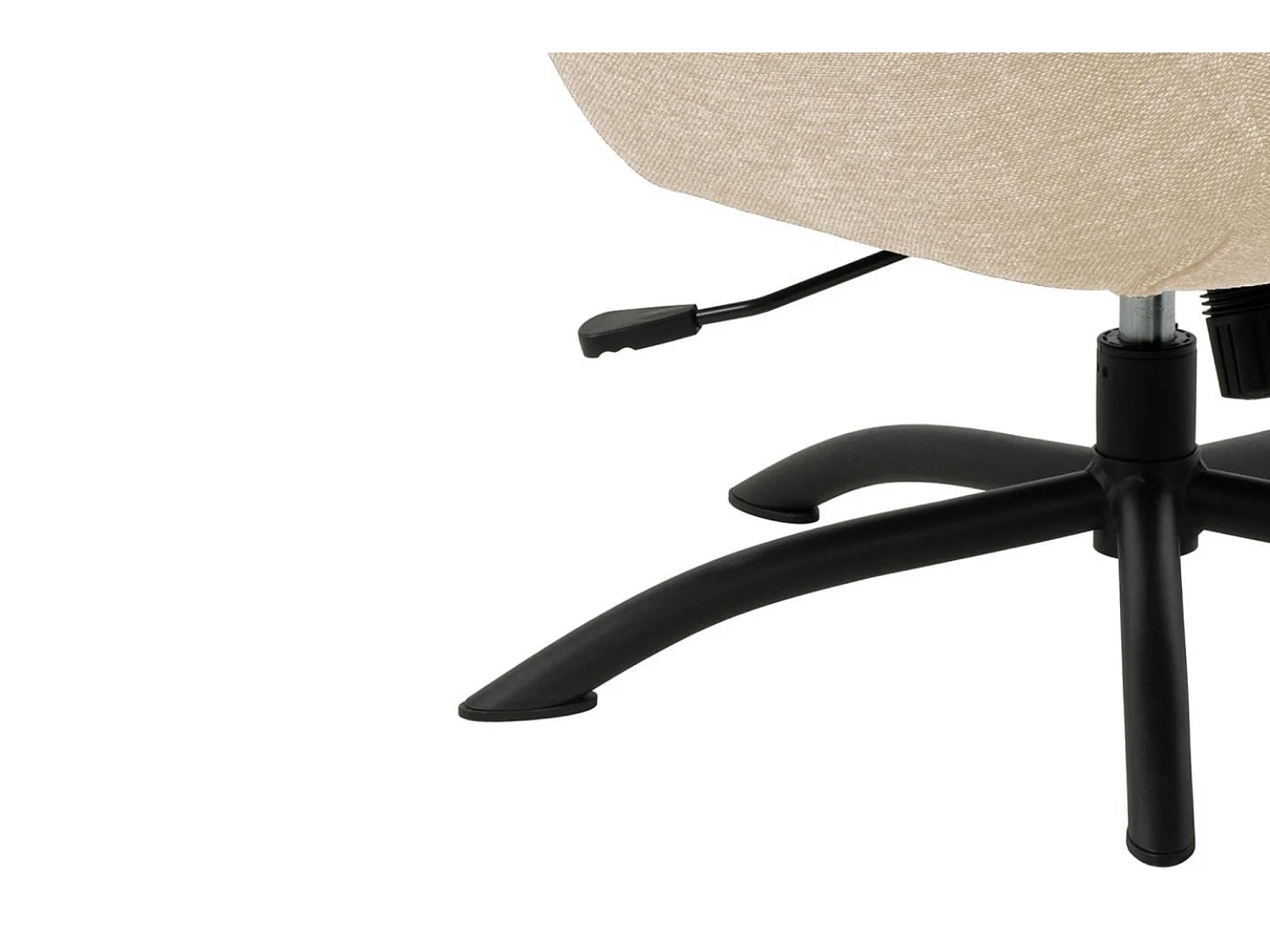 Fauteuil à oreilles pivotant avec repose-pieds en tissu - BRISTOL