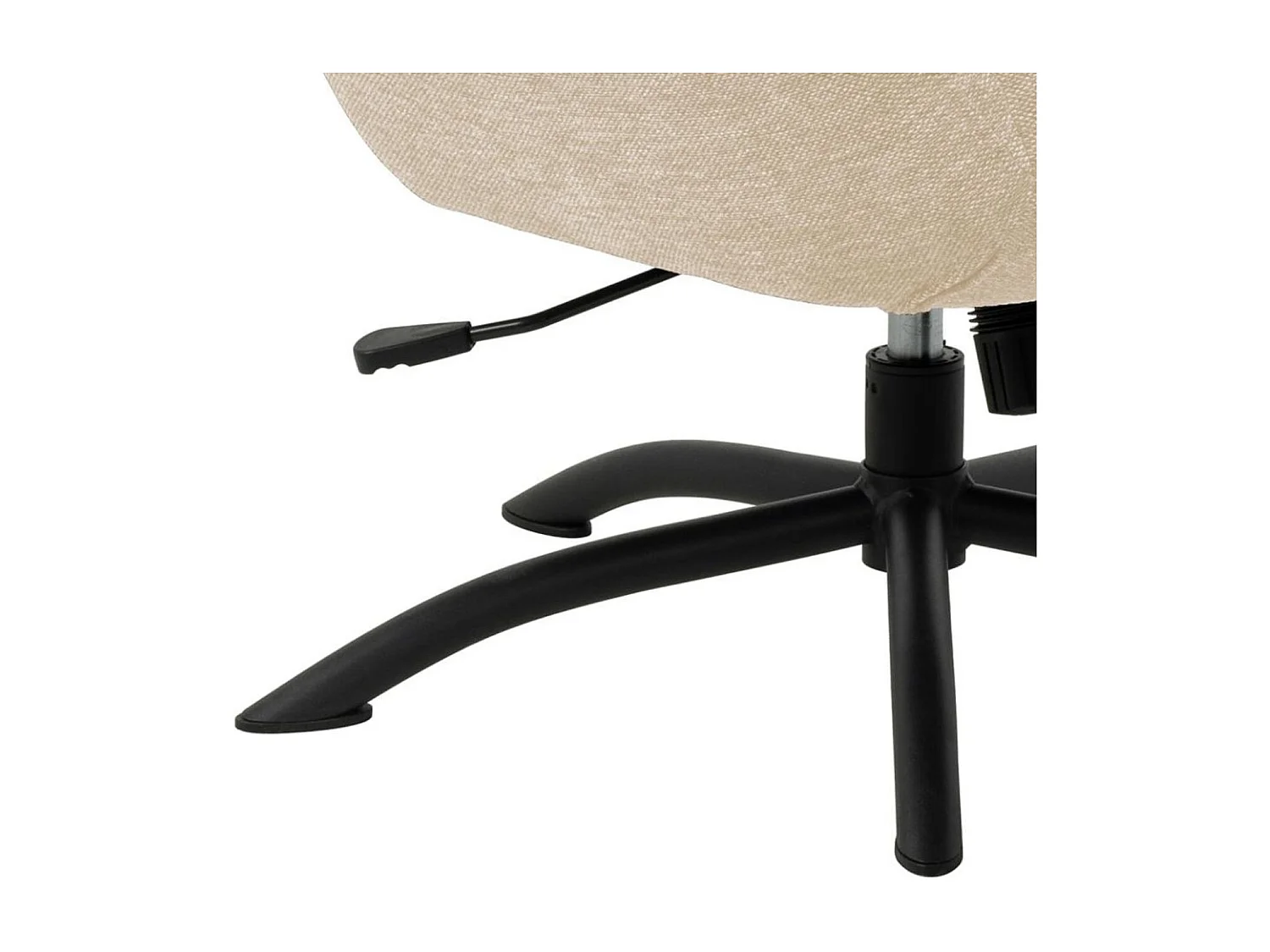 Fauteuil à oreilles pivotant avec repose-pieds en tissu - BRISTOL